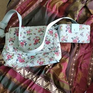 Large satchel Vera Bradley purse w/ wallet